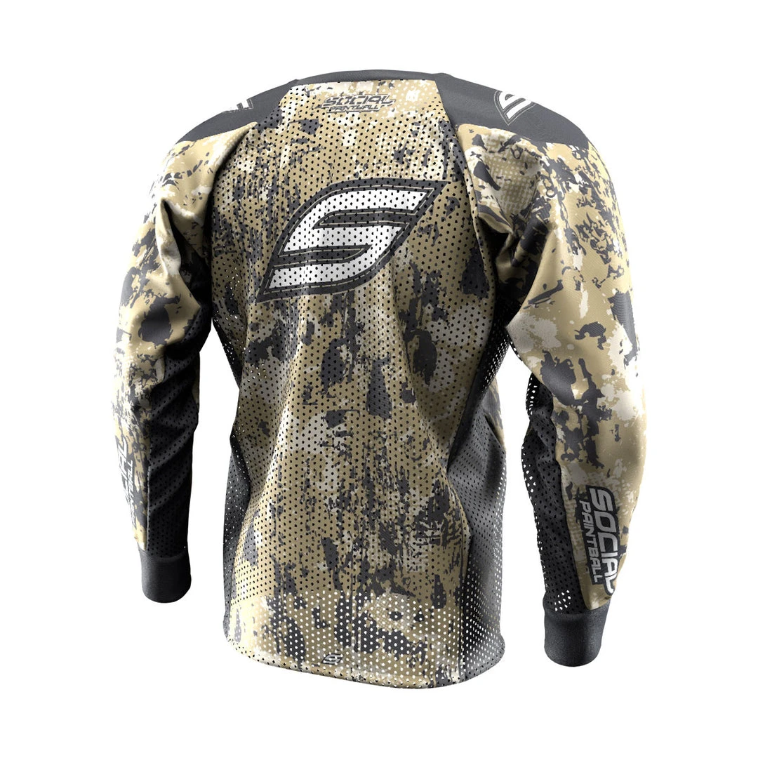 Social Paintball Grunge Camo Tan SMPL Paintball Jersey