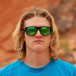 VIRTUE V-PARAGON POLARIZED SUNGLASSES - POLISHED EMERALD BLACK Lens