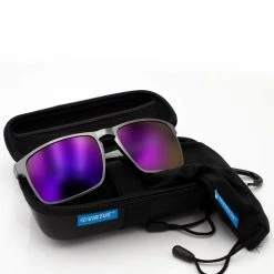 VIRTUE V-INERTIA POLARIZED SUNGLASSES - GUNMETAL AMETHYST Lens